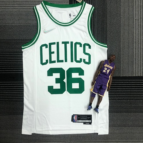 Boston Celtics #36 White Basketball Jersey