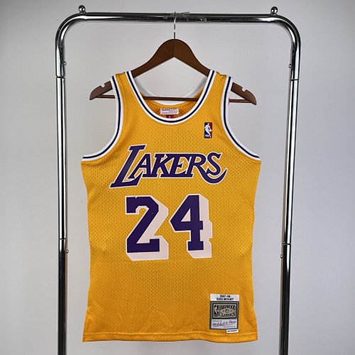 Los Angeles Lakers #24 Retro Edition Yellow 08 Season Basketball Jersey