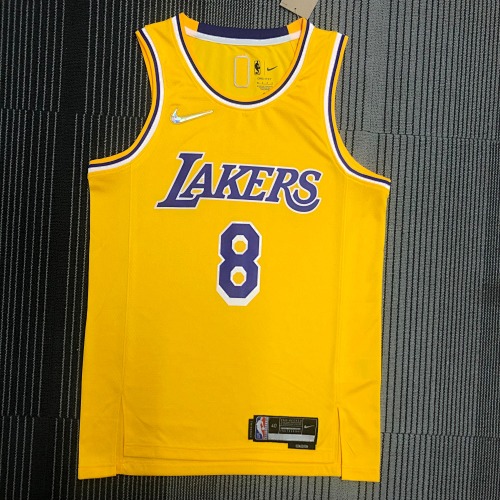 Los Angeles Lakers #8 Yellow Basketball Jersey