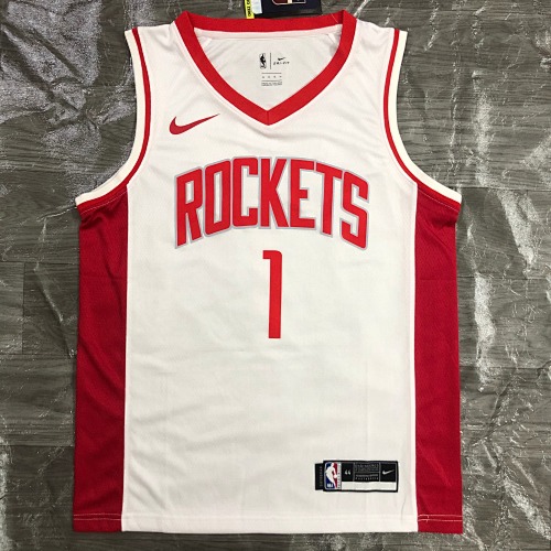 Houston Rockets #1 White 21 Season Basketball Jersey