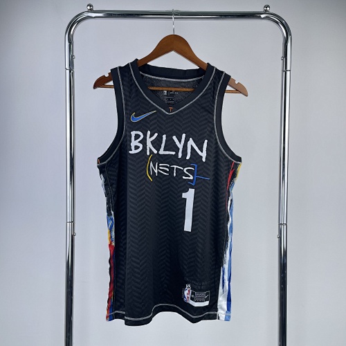 Brooklyn Nets #1 Black Basketball Jersey