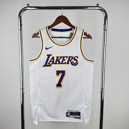 Los Angeles Lakers #7 White 23 Season Basketball Jersey