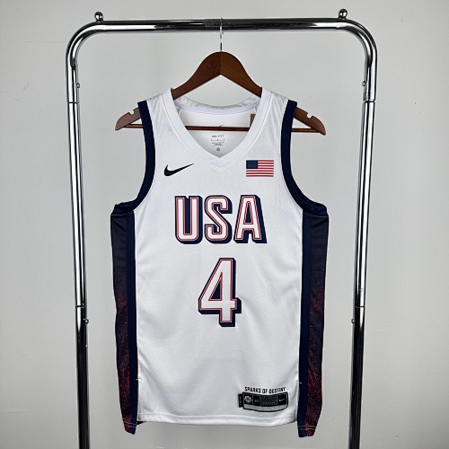 Stephen Curry #4 White Basketball Jersey