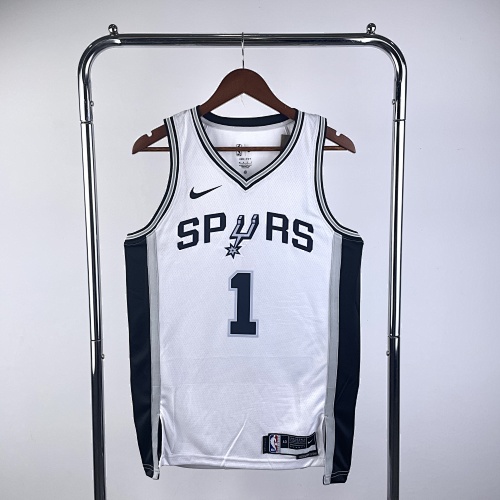 San Antonio Spurs #1 White Basketball Jersey
