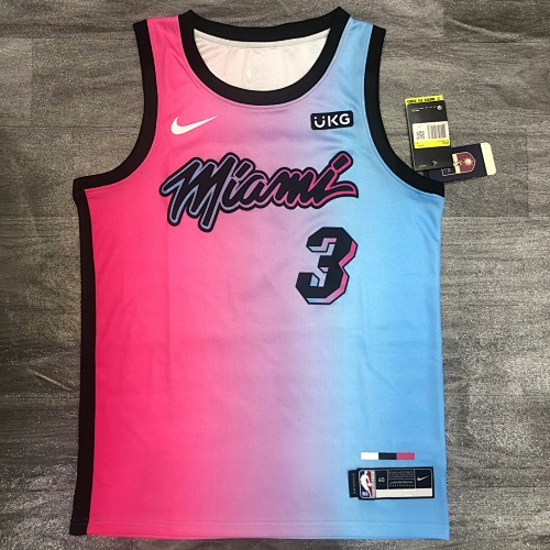 Miami Heat #3 City Edition 21 Season Basketball Jersey