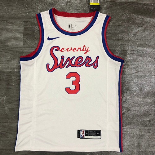 Philadelphia 76ers Allen Iverson #3 Retro Edition Limited Edition 21 Season Basketball Jersey