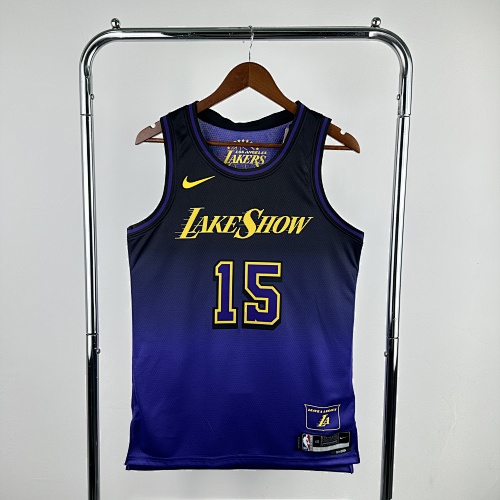 Los Angeles Lakers #15 City Edition 25 Season Basketball Jersey