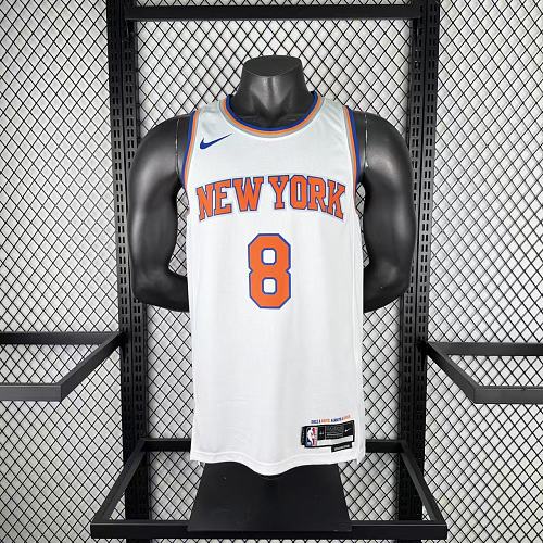 New York Knicks #8 White 23 Season Basketball Jersey