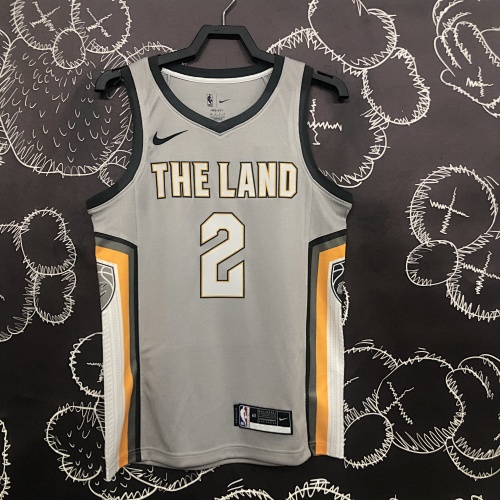 Cleveland Cavaliers Kyrie Irving #2 Grey 18 Season Basketball Jersey