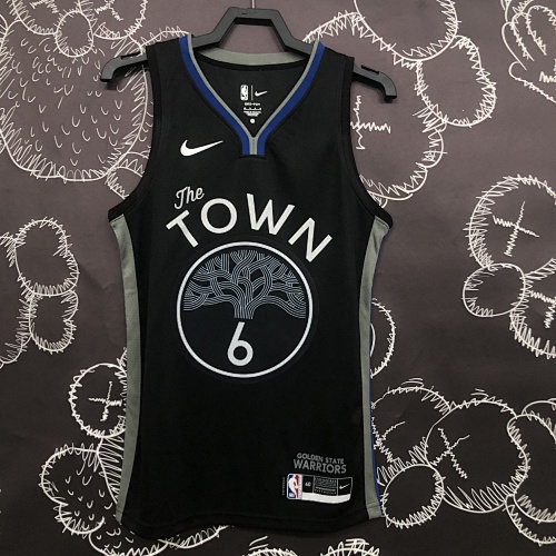 Golden State Warriors #6 Black Grey 20 Season Basketball Jersey
