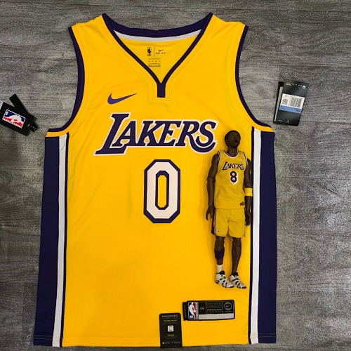 Los Angeles Lakers #0 Yellow Basketball Jersey