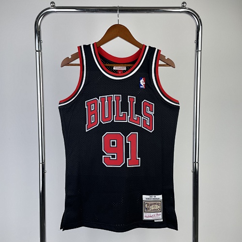 Chicago Bulls #91 Retro Edition Black 98 Season Basketball Jersey