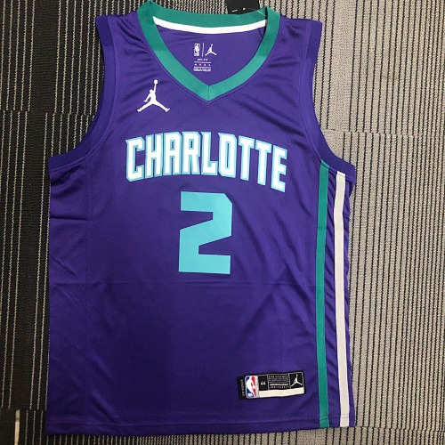 Charlotte Hornets LaMelo Ball #2 Purple Basketball Jersey