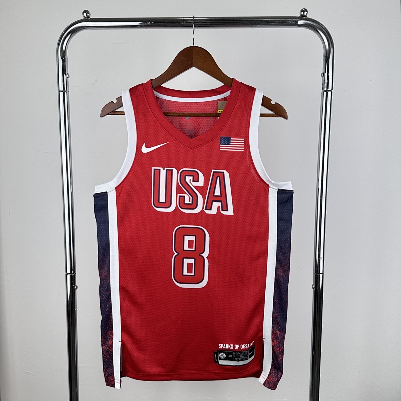 #8 Red Basketball Jersey