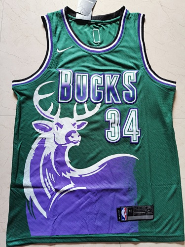Milwaukee Bucks Retro Edition Fan Edition Green Basketball Jersey