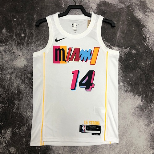 Miami Heat #14 City Edition 23 Season Basketball Jersey