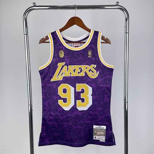 Los Angeles Lakers #93 Purple Basketball Jersey