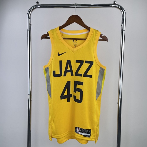 Utah Jazz #45 Away Yellow 23 Season Basketball Jersey