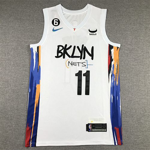 Brooklyn Nets Kyrie Irving City Edition White 23 Season Basketball Jersey