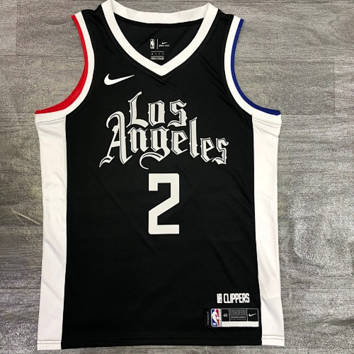Los Angeles Clippers #2 City Edition Black 21 Season Basketball Jersey