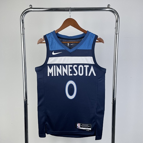 Minnesota Timberwolves #0 Away Blue 23 Season Basketball Jersey