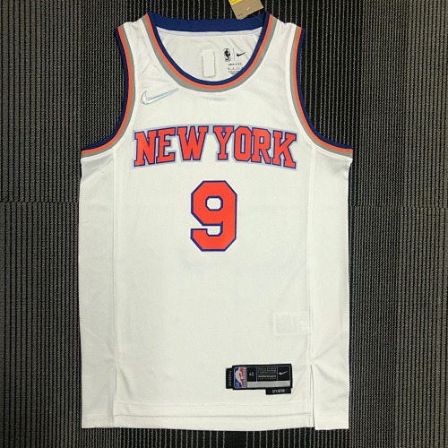 New York Knicks #9 White Basketball Jersey