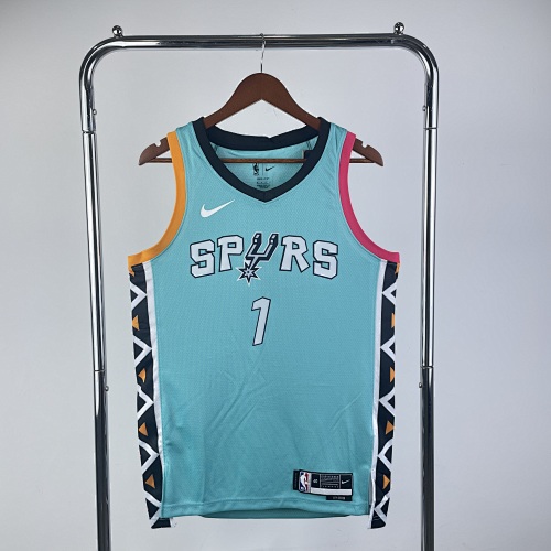 San Antonio Spurs #1 City Edition 23 Season Basketball Jersey