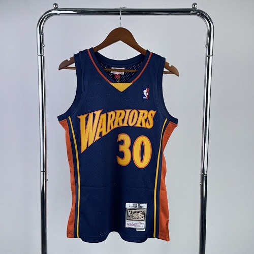 Golden State Warriors Stephen Curry #30 Retro Edition Blue 10 Season Basketball Jersey