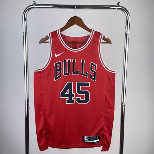 Chicago Bulls Michael Jordan #45 Red 23 Season Basketball Jersey