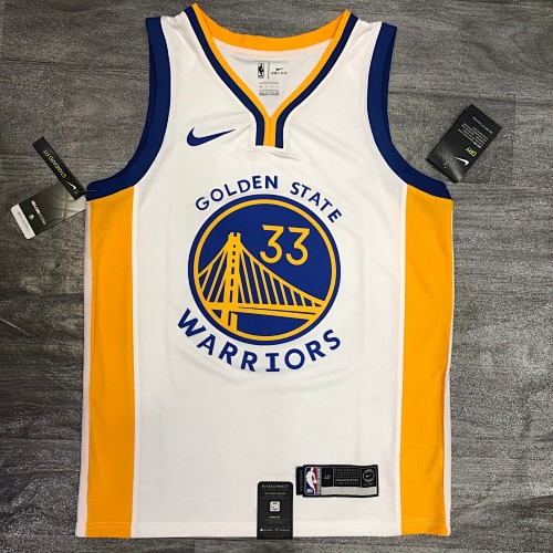 Golden State Warriors #33 White 20 Season Basketball Jersey
