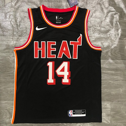 Miami Heat #14 Retro Edition Black 18 Season Basketball Jersey