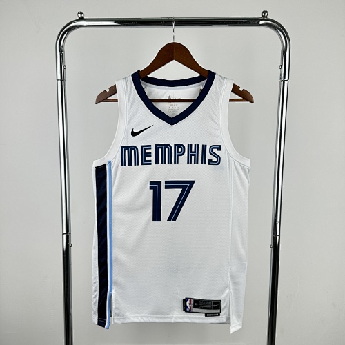 Memphis Grizzlies #17 White 23 Season Basketball Jersey