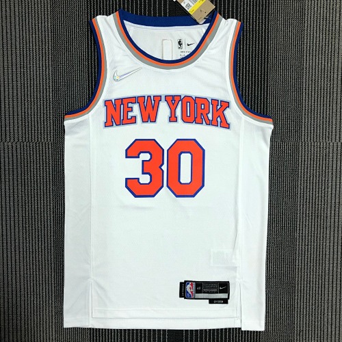 New York Knicks #30 White Basketball Jersey