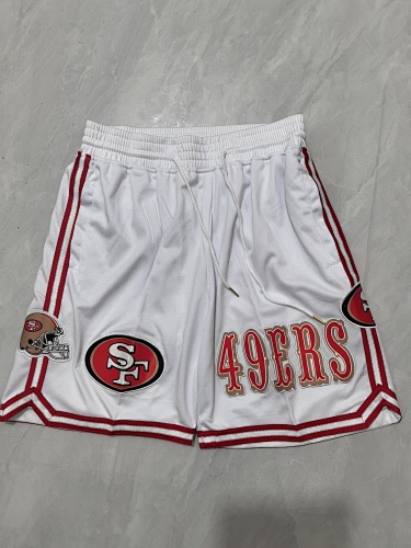 San Francisco 49ers White Pocket Shorts