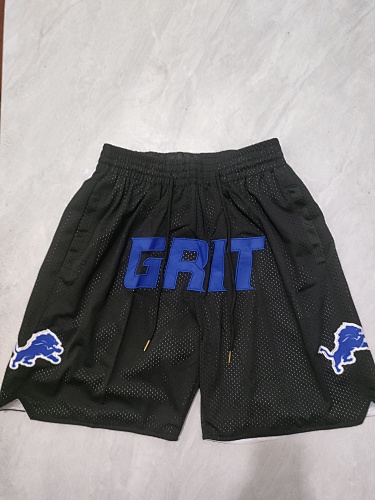 Detroit Lions Black Pocket Shorts