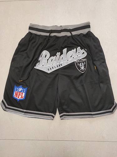 Las Vegas Raiders Black Pocket Shorts