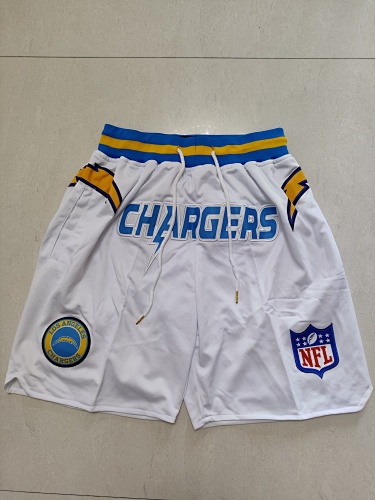 Los Angeles Chargers White Pocket Shorts