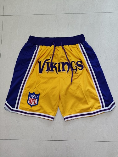 Minnesota Vikings Yellow Pocket Shorts
