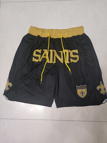 New Orleans Saints Black Shorts